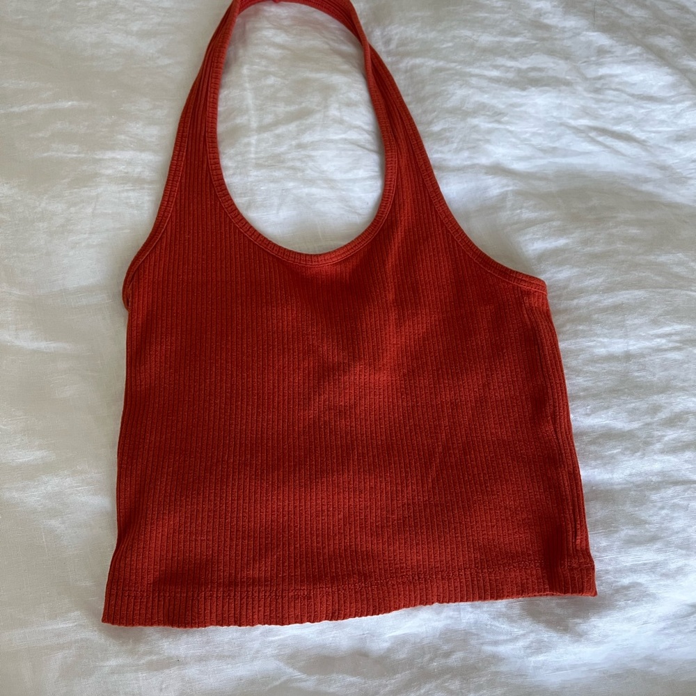 🧡 Forever 21 Orange Halter Crop Top
